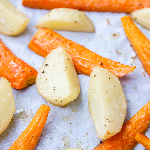 Oven Roasted Potatoes and Carrots