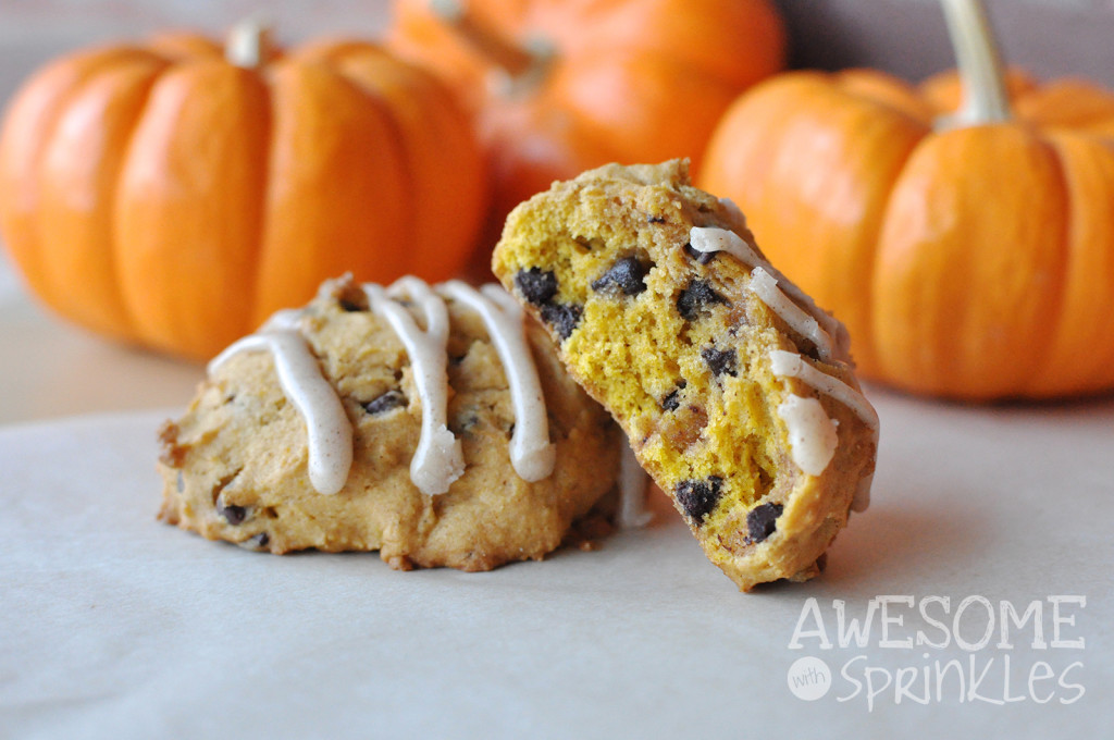 Pumpkin Chocolate Chip Cookies - Awesome with Sprinkles