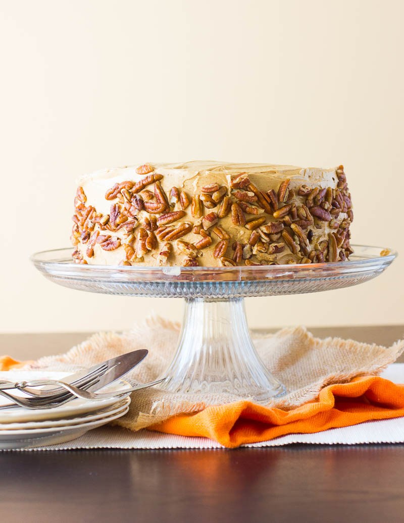3 Layer Pumpkin Cake with Maple Frosting