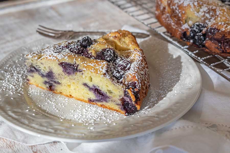 Ricotta Gluten-Free Breakfast Cake With Blueberries