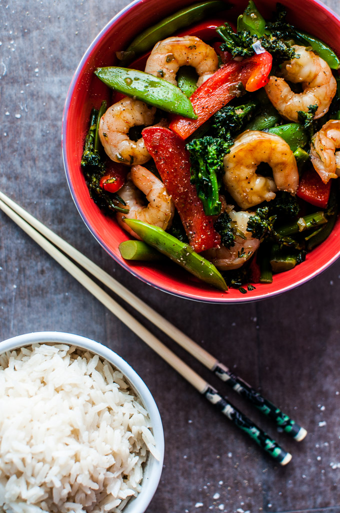 Chinese Style Skinny Shrimp and Vegetables
