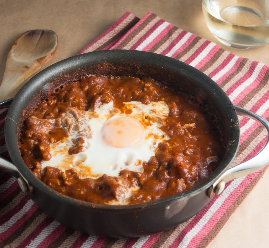 Spiced mince and egg