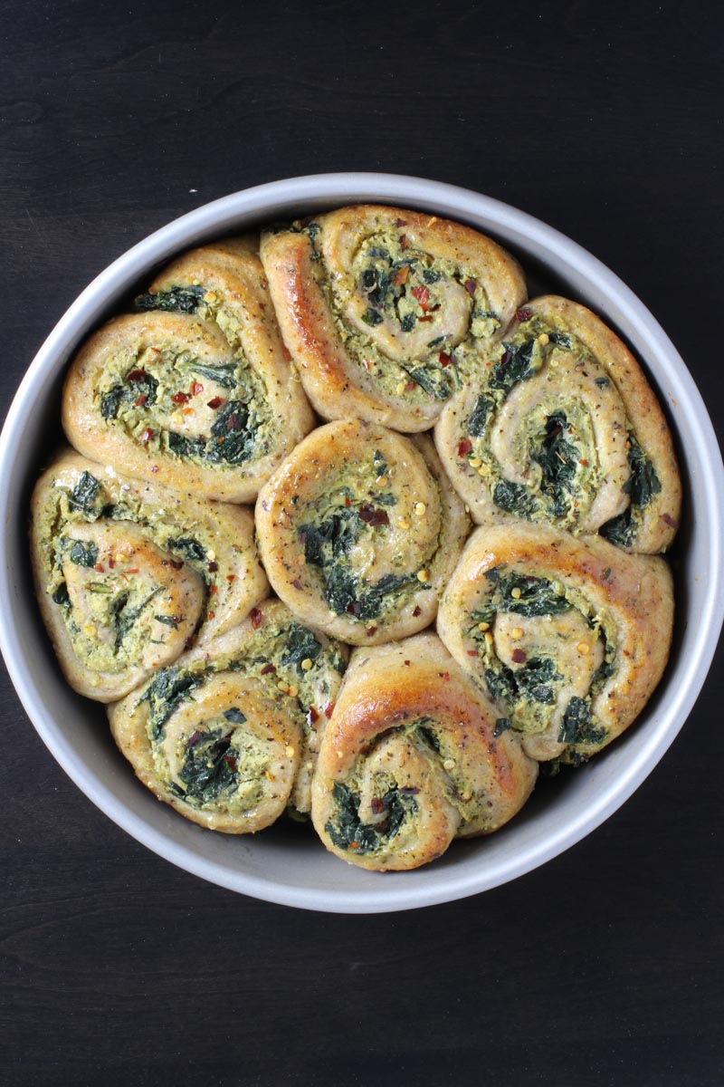 Vegan Spinach & Cheese Pizza Rolls