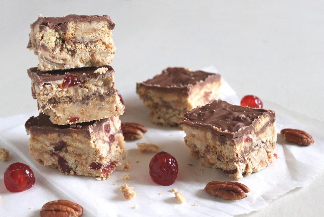 White chocolate tiffin with pecans