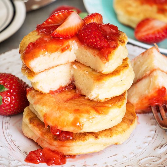 Russian Cottage Cheese Pancakes