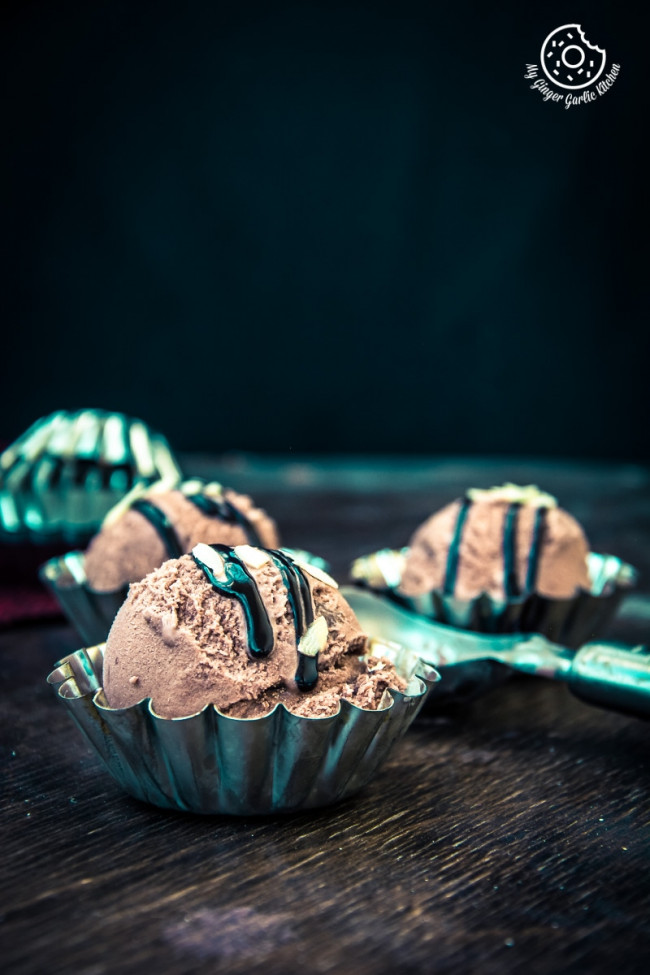 Eggless Chocolate Hazelnut Ice Cream