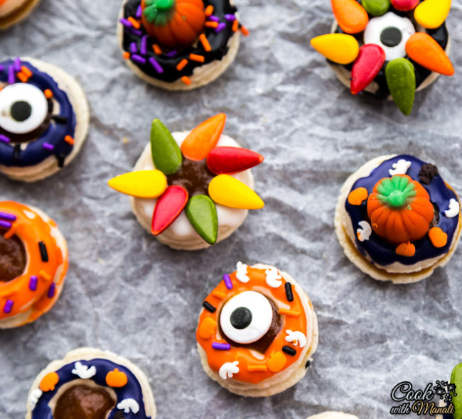 Halloween Donut Macarons
