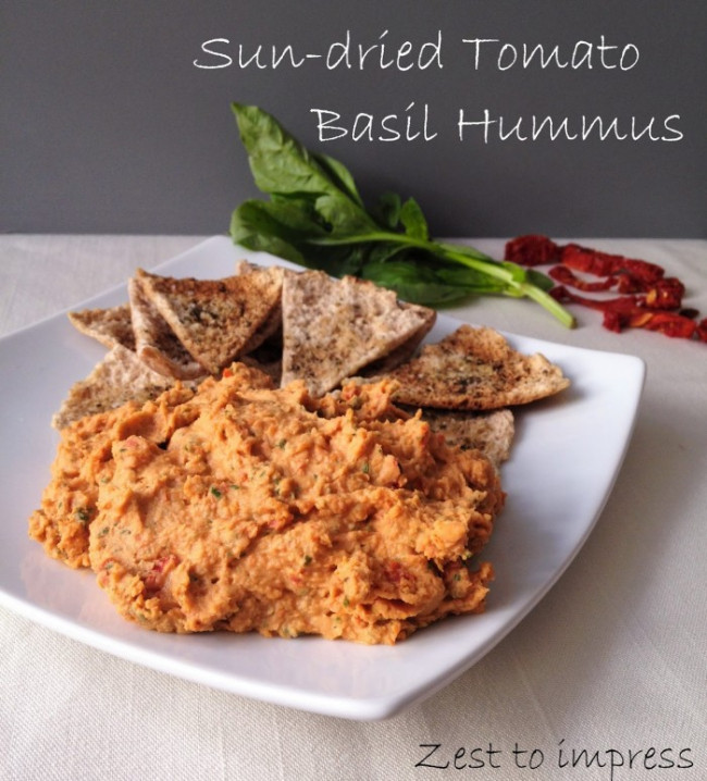 Sun-dried Tomato Basil Hummus