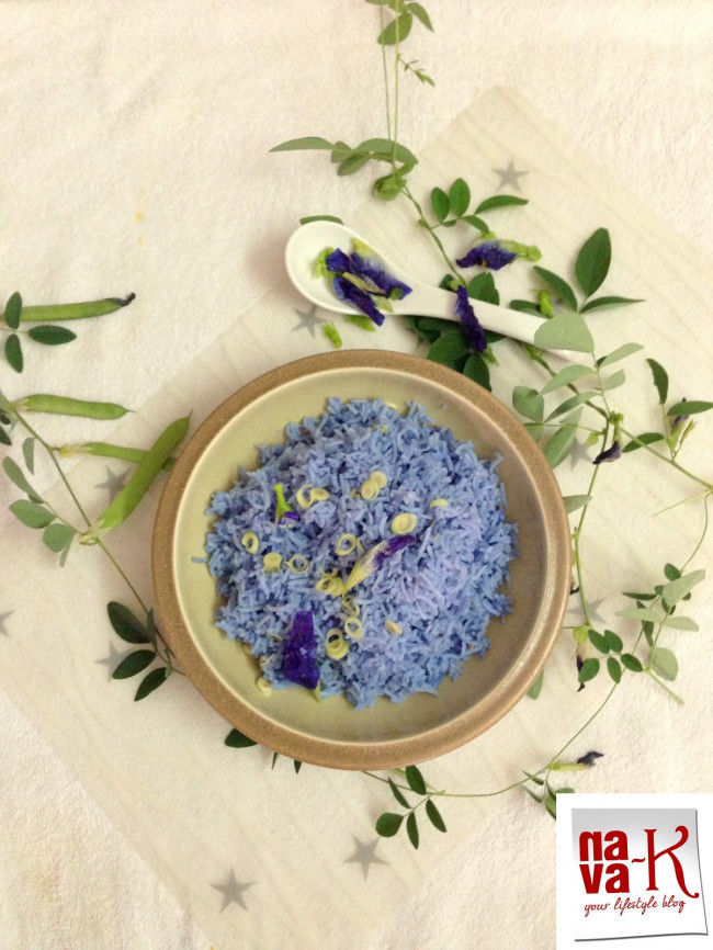 Nasi Bunga Telang Serai /blue Pea Lemongrass Rice & Loverice