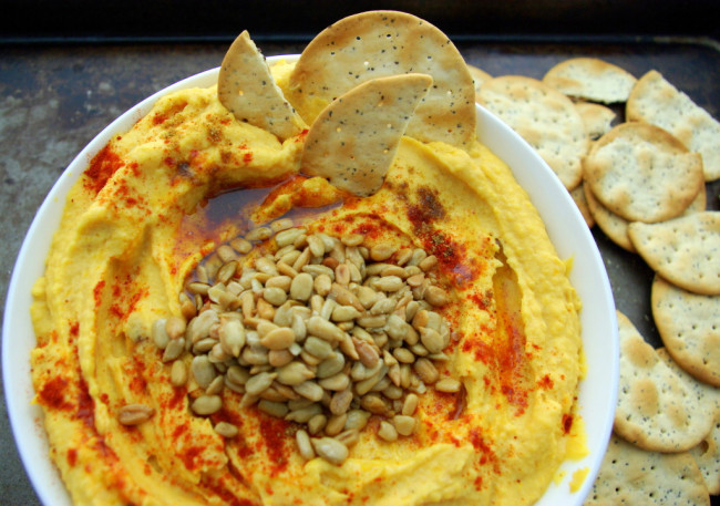 Roasted Butternut Squash Hummus With White Beans And Garlic