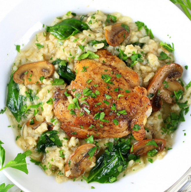 Instant Pot Chicken Thighs With Risotto