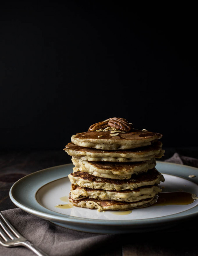Gluten-free Oatmeal Nut Pancakes