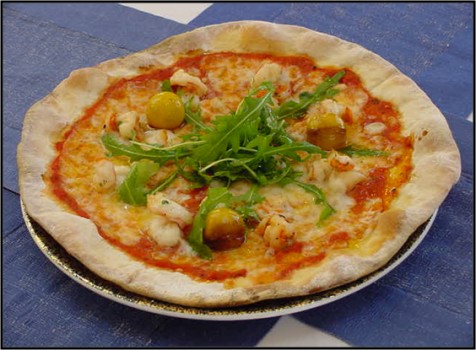 Prawn Rucola Mozzarella Pizza