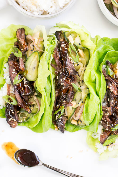 Korean Short Rib Lettuce Wraps