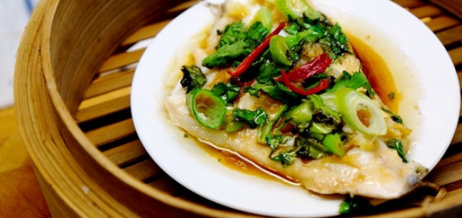 Steamed Fish with Ginger and Sesame