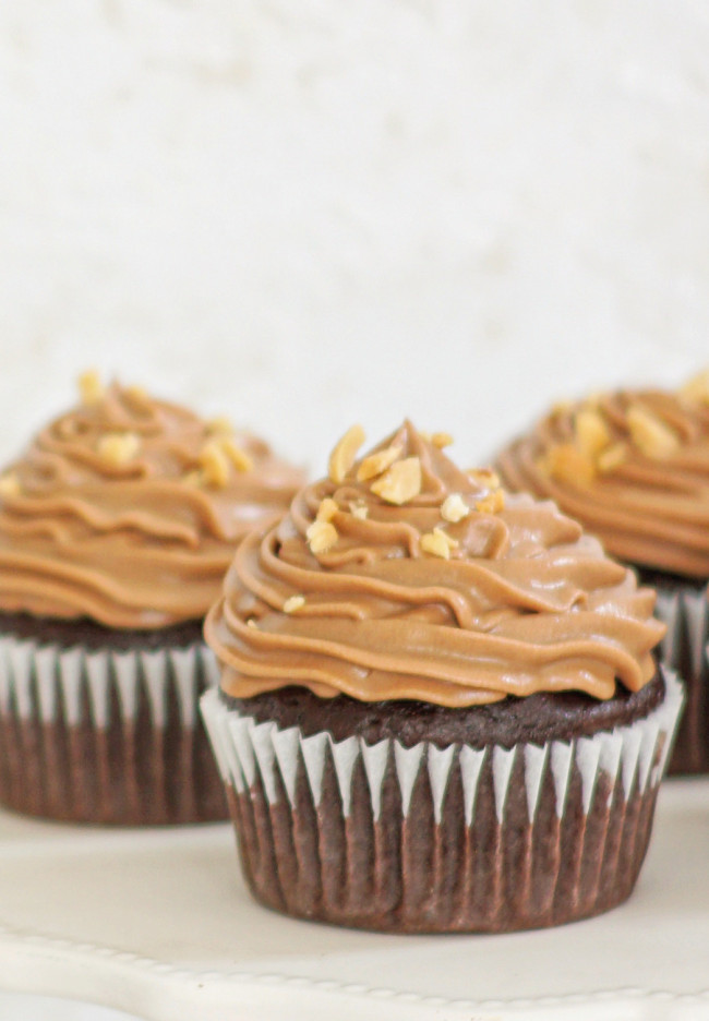 From A Pot - Snickers Cupcakes