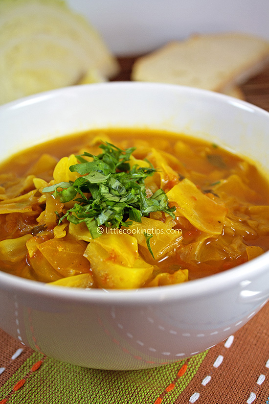 A Warm Spicy Detox Cabbage Soup
