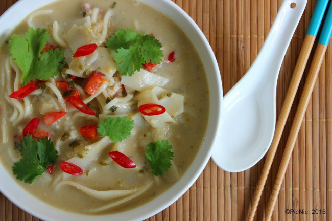   Thai Green Curry Noodle Soup