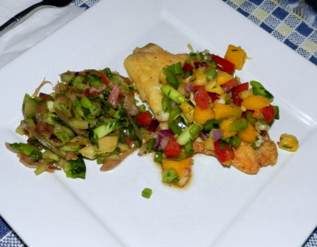 Southern Fried Catfish with Mango Salsa