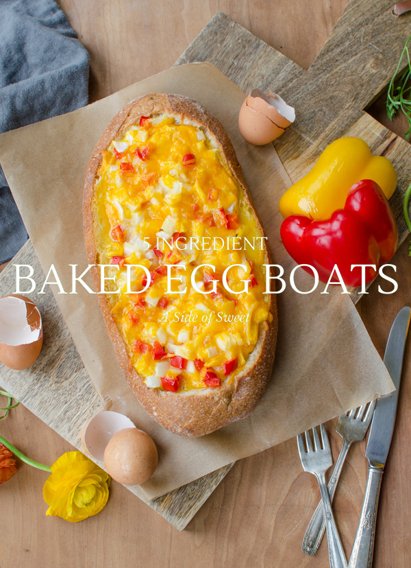 5 ingredient baked egg boats
