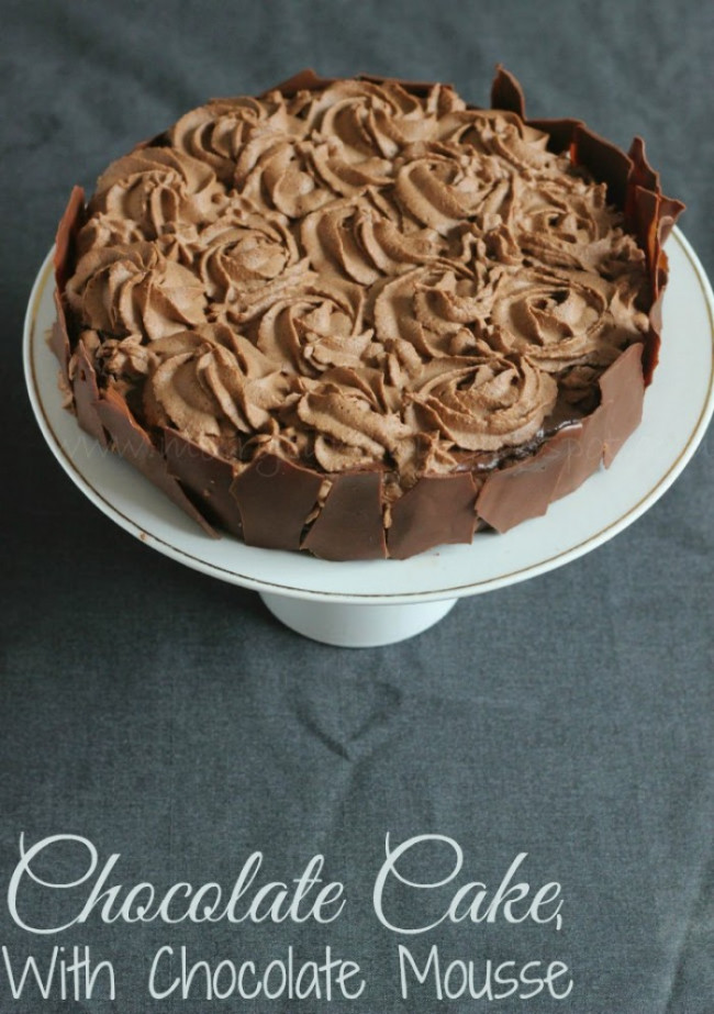 Chocolate Cake With Chocolate Mousse