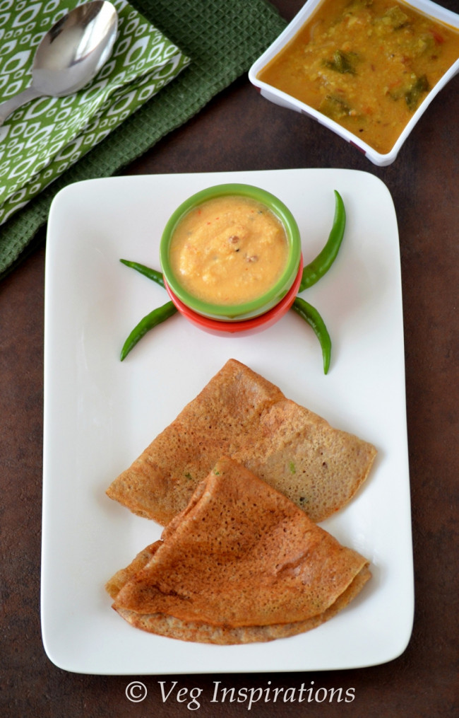Instant Multigrain dosa - Savory Indian crepes