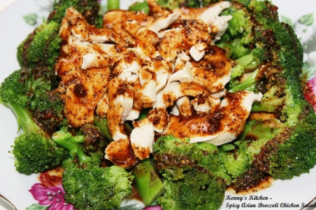 Spicy Asian Broccoli Chicken Salad