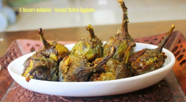  Eggplants Stuffed with Coconut n Pickling Spices