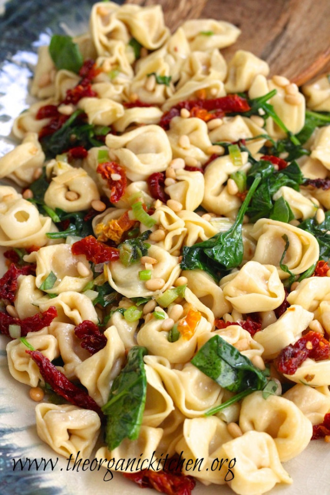 Three Cheese Tortellini With Spinach And Sun Dried Tomatoes