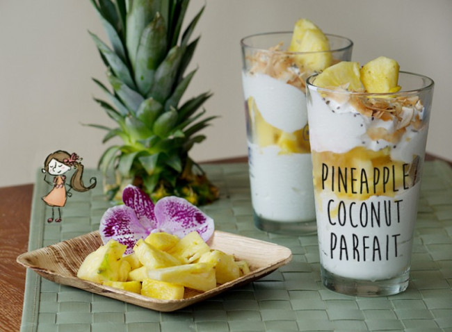 Hawaiian Pineapple Coconut Parfait