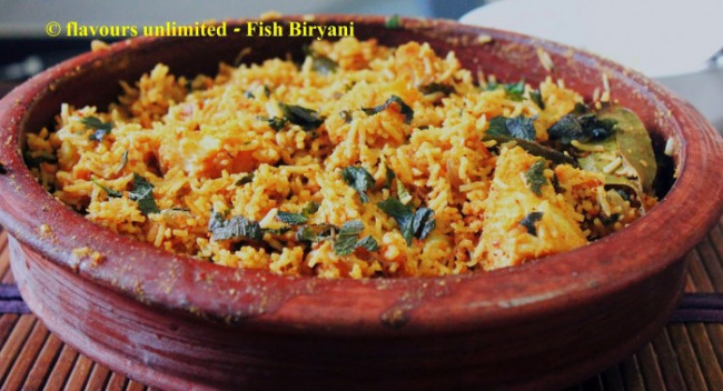 Fish Biryani in Clay Pot - South Indian Style with Coconut Milk
