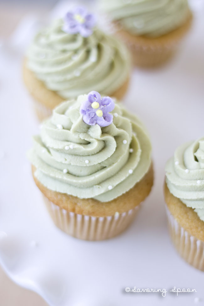 Simple Vegan Green Tea Cupcakes