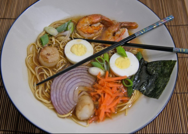Seafood Ramen Noodle Soup