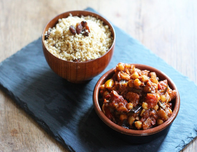 MOROCCAN VEGETABLE AND CHICKPEA TAGINE