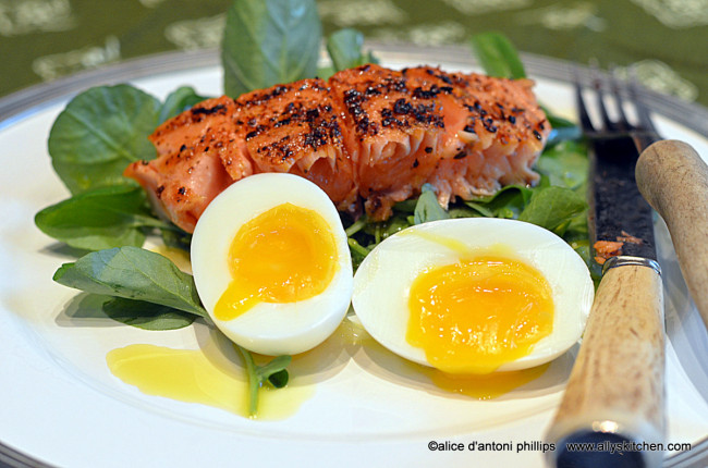 south african spiced salmon and eggs