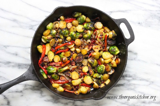 Brussels Sprout and Fingerling Potato Hash