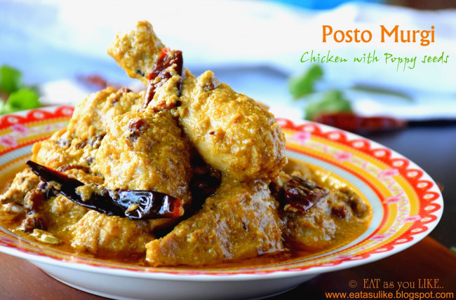  POSTO MURGI  - Chicken with Poppy Seed Paste