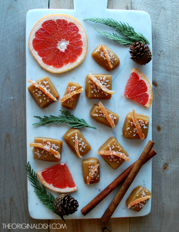 Cardamom-honey Caramels With Candied Grapefruit