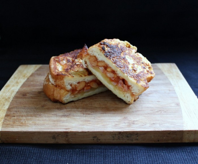 Baked Bean French Toast Sandwiches