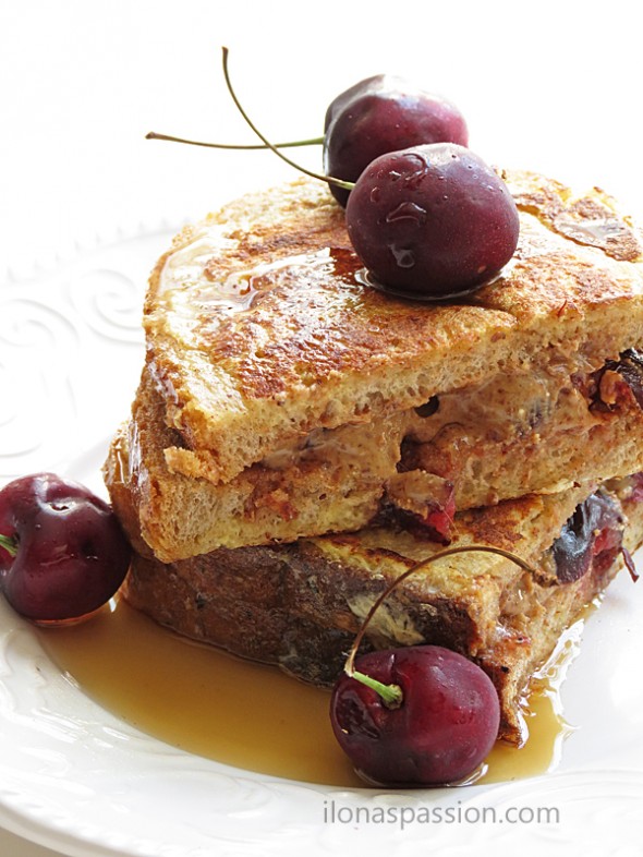 Cherry Almond Butter French Toast