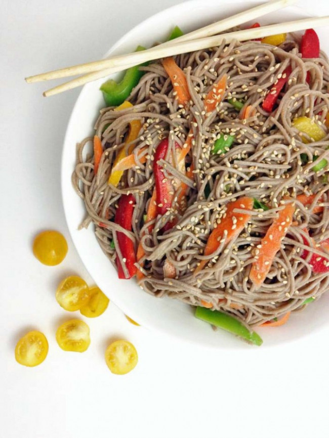 Soba Noodle Salad with Rice Wine Dressing