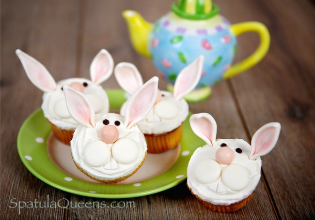 funny bunny cupcakes