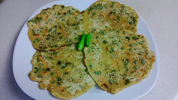 Sorghum (Jowar) Flour Savoury Pancakes