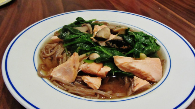 Salmon Miso Noodle Soup