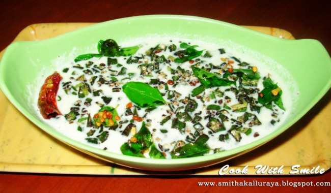 LADY'S FINGER SASIME - OKRA IN A MUSTARD FLAVOURED COCONUT AND YOGURT GRAVY