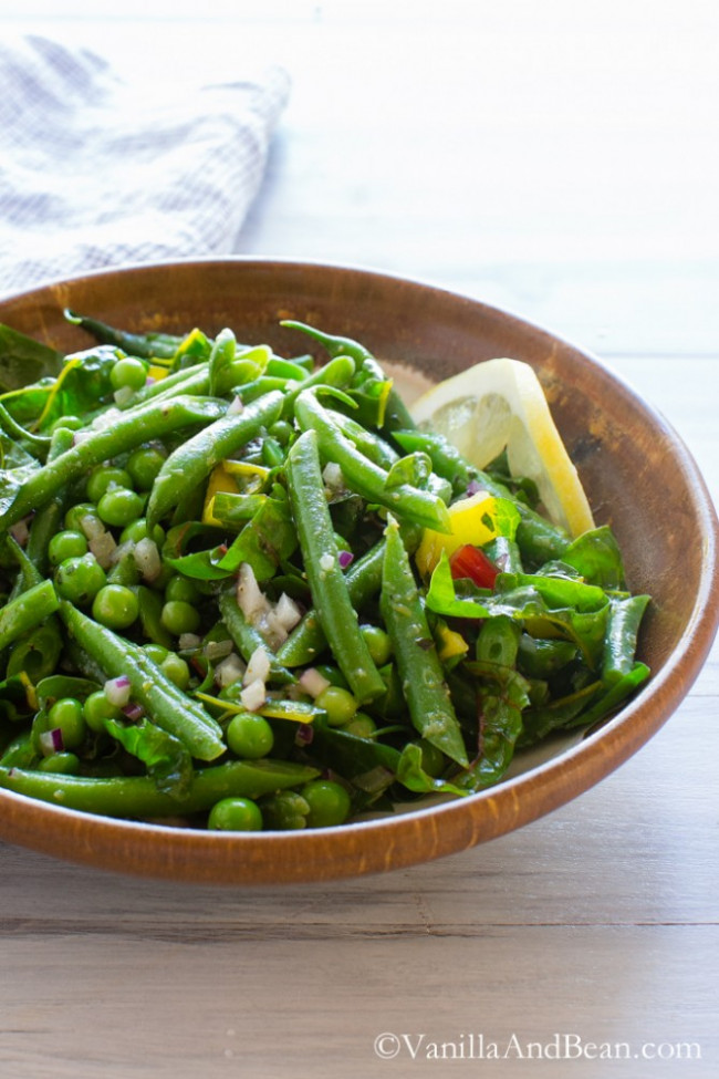 GREEN BEAN SALAD WITH PEAS