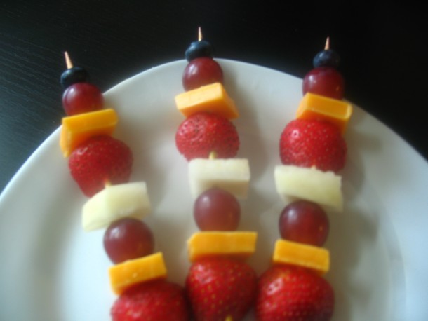 Fruit and Cheese Kids Kebabs