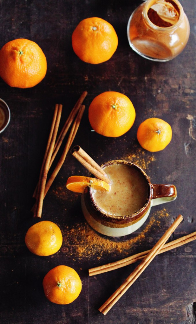 Almond Milk Chai With Whiskey And Orange | Rhubarbarians