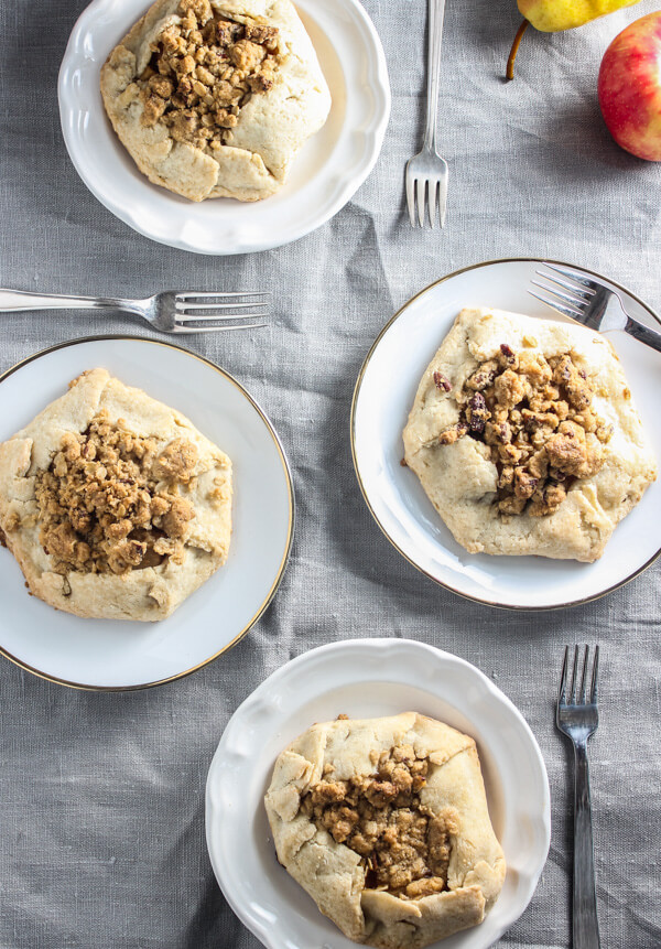 Apple & Pear Galettes With Pecan Streusel
