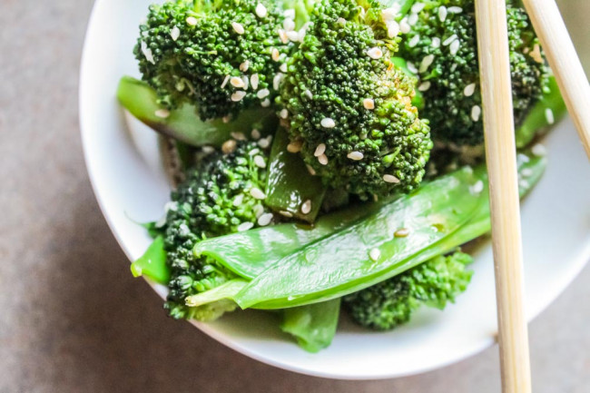 Asian Broccoli And Snow Pea Salad